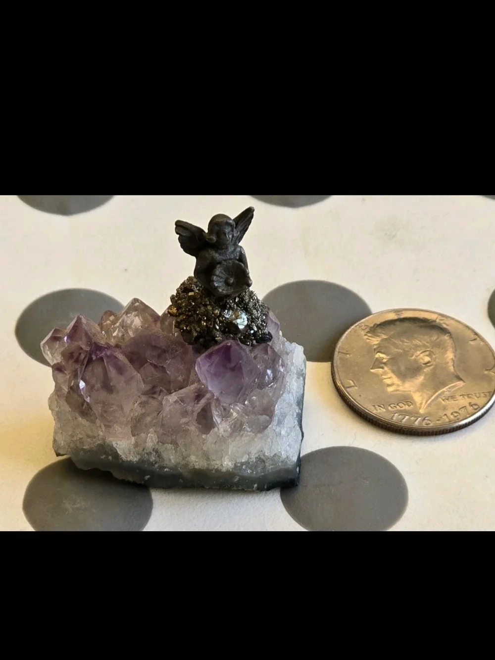 VINTAGE ANGEL AMETHYST CRYSTAl